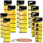 Exell Battery 51pc Essential Batteries Kit CR1025 CR1220 CR1616 CR2032 CR2430 & Watch Opener EB-KIT-127